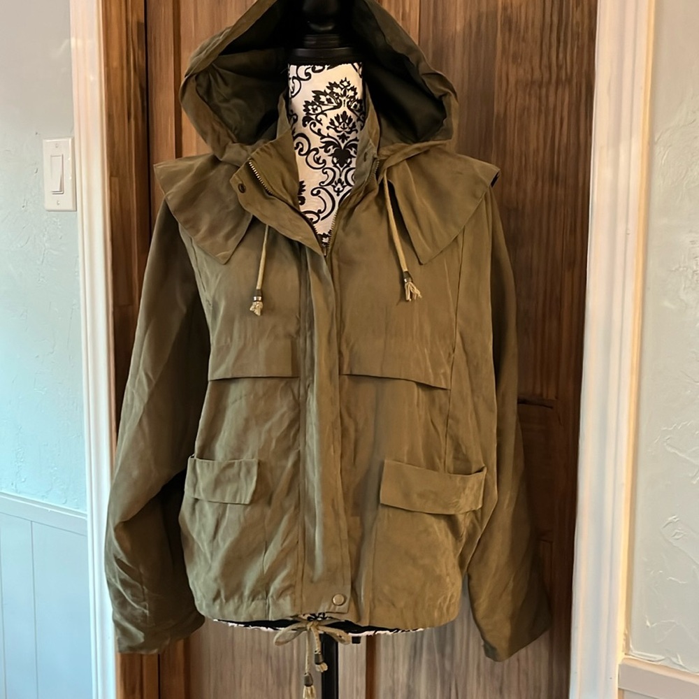 Olive green bomber jacket